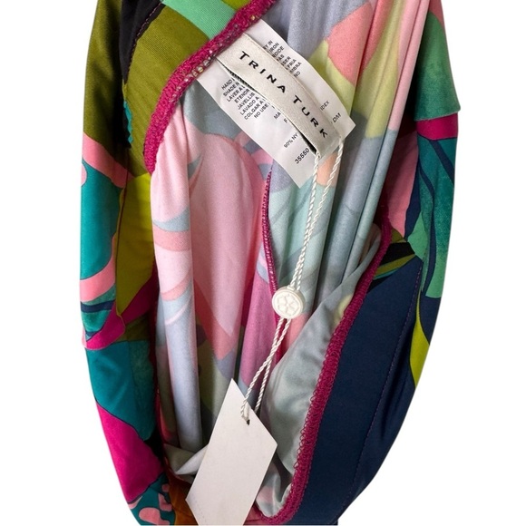 New! Trina Turk Rainforest Split-Leg Pants Cover-Up - Picture 5 of 5